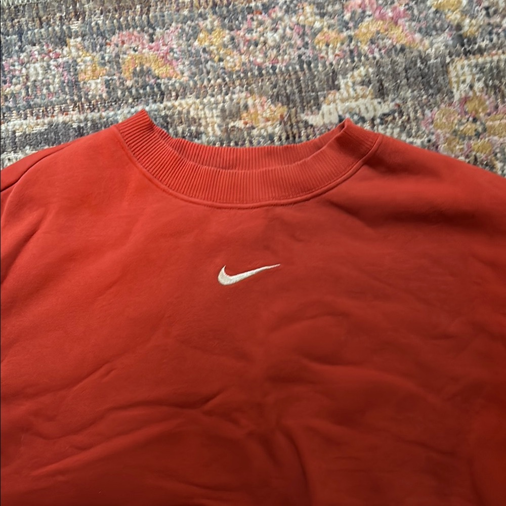 orange nike crewneck